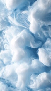 梦幻蓝白云朵纹理背景