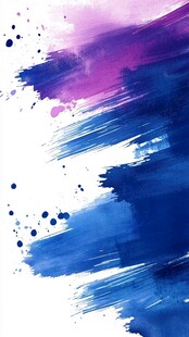 多彩水彩笔触抽象艺术图