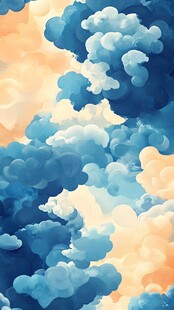 梦幻云海插画