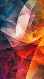 炫彩几何抽象艺术背景图