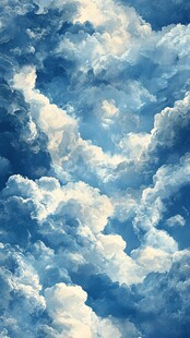 梦幻蓝天云朵景致