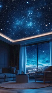 梦幻星空主题客厅空间
