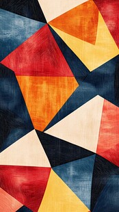 几何多彩拼接抽象艺术图案
