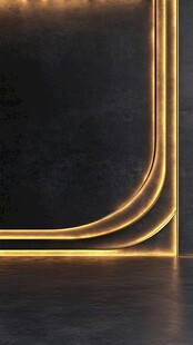 金色霓虹线条边框背景图