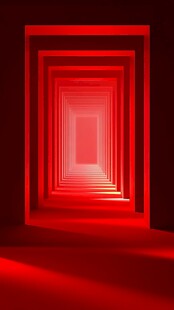 红色通道光影艺术效果