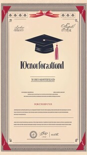 复古风格毕业典礼邀请函