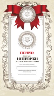 欧式华丽荣誉证书模板