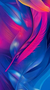 梦幻炫彩羽毛艺术背景