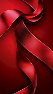 红色绸缎丝带优雅质感图