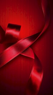 红色绸带特写
