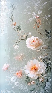 梦幻花卉墙面艺术装饰图