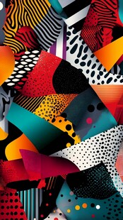 抽象几何多彩图案设计