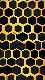 黑金六边形几何图案背景
