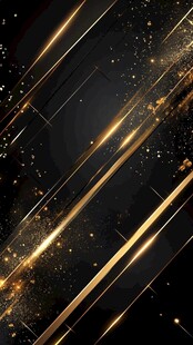 黑金线条粒子炫酷背景图
