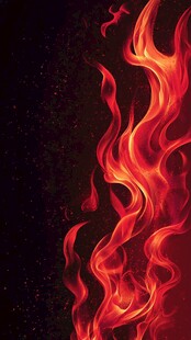 炽热火焰舞动黑色背景