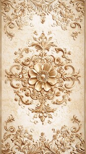 欧式奢华浮雕花卉装饰图案