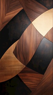 几何拼接木纹抽象艺术图