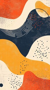 抽象多彩几何波浪图案