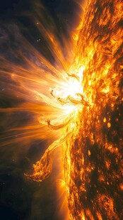 太阳爆发壮观景象