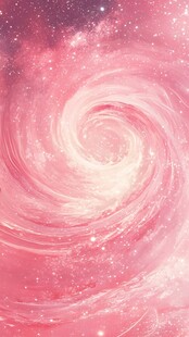 梦幻粉色星云漩涡美景