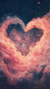 心型星云梦幻宇宙景象