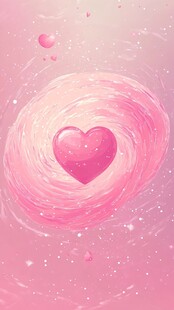 梦幻粉色爱心浪漫背景图