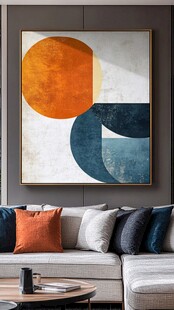 现代简约风客厅艺术挂画