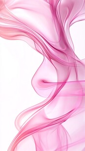 梦幻粉色飘逸动感丝带