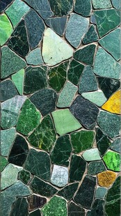 绿色碎瓷马赛克墙面纹理