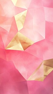 梦幻粉色金色几何背景图