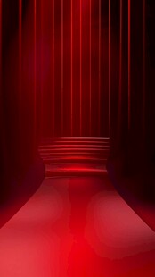 红色舞台幕布与红毯场景