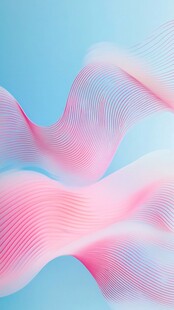 梦幻渐变粉色波纹背景