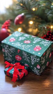 圣诞树下的精美礼物