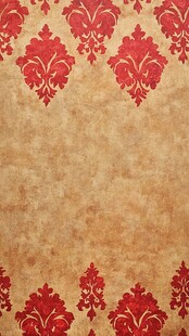 复古红棕花纹墙纸图案