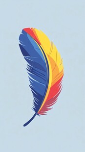 彩色羽毛插画
