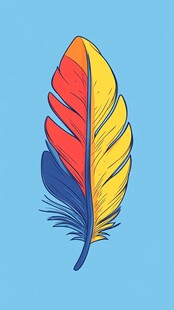 彩色羽毛插画