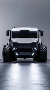 未来感重型越野卡车展示
