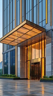 现代商务大楼精致入口