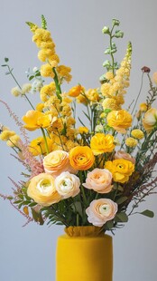 黄色花束装点温馨美好