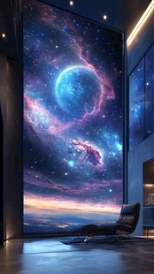 梦幻宇宙主题室内装饰景观