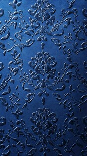 深蓝色精致花纹布料纹理