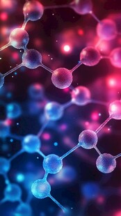 梦幻绚丽的分子结构画面