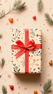 圣诞风精美礼物包装展示