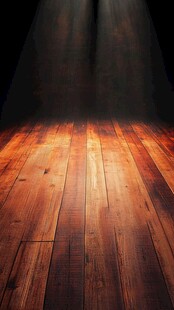 舞台木地板上的聚光效果