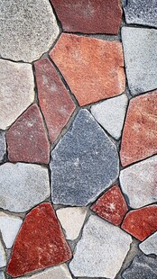 彩色拼贴石地面纹理特写