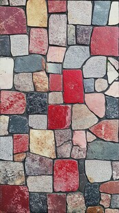 彩色拼贴石砖纹理图案