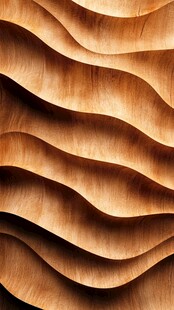 木质波浪纹理艺术造型