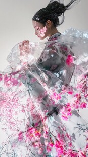 水墨樱花风中式飘逸服饰