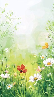 春日花草间的灵动景致