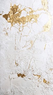 金白裂纹墙面纹理特写